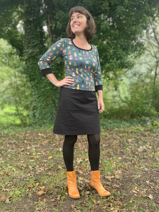 Robe en jersey et coton à scarabées